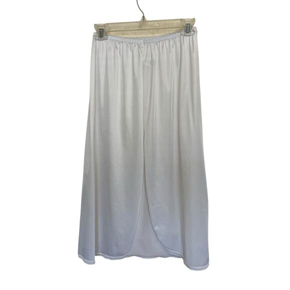 Vanity Fair | Vintage White Skirt Half Long Slip Slit Lace Trim Size Medium 27” - Picture 4 of 7